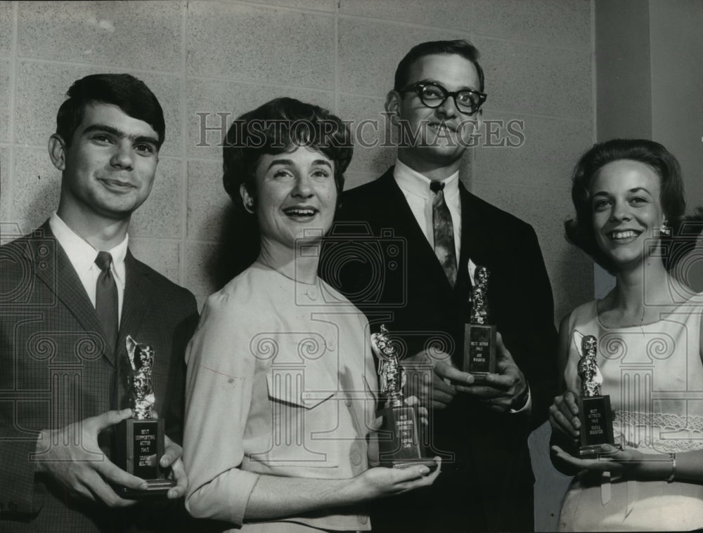 1965, Howard College speech students proudly display Awards they Won - Historic Images