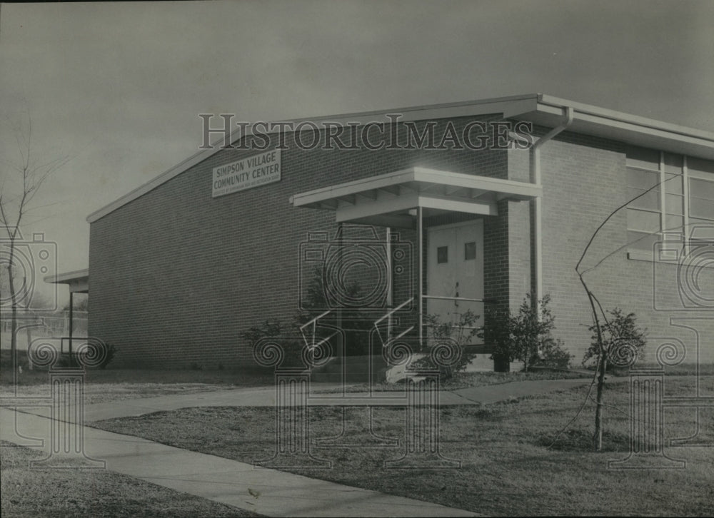 1961, Morton Simpson Village Community Center, Birmingham, Alabama - Historic Images