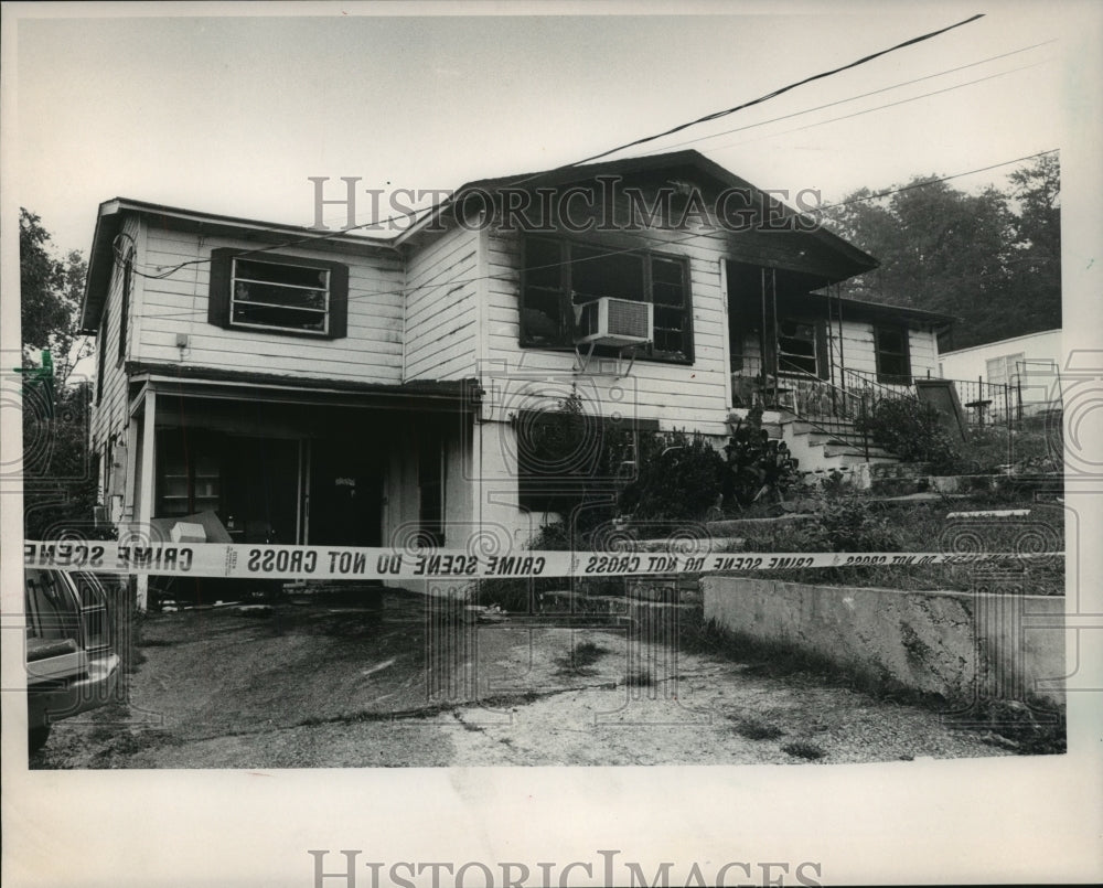 1988, Home destroyed by fire in Tarrant, Alabama - abna23141 - Historic Images