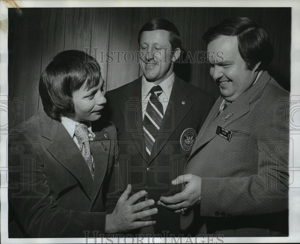 1973, Members Jaycee&#39;s President&#39;s Council Discuss Physical Fitness - Historic Images