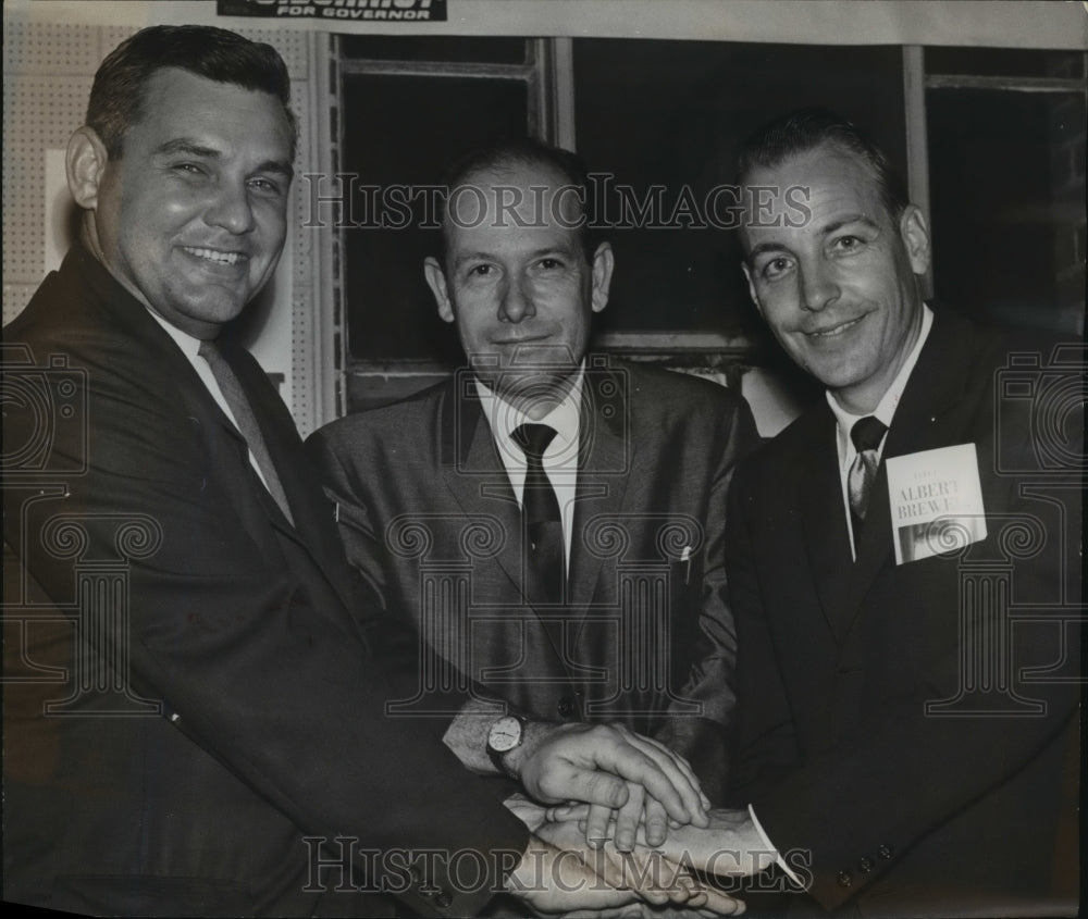 1966 Press Photo John Tyson, Neil Metcalf, Albert Brewer in Political Race-Historic Images