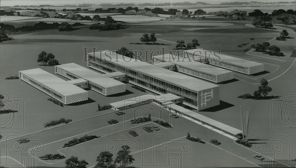 1965, University of Alabama - Research Institute Illustration - Historic Images