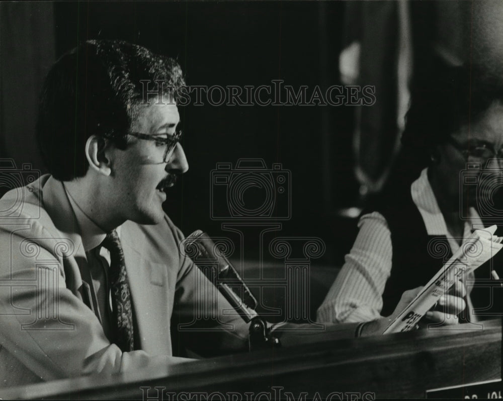 1980, John Ketepods speaks at Birmingham City Council - abna23392 - Historic Images