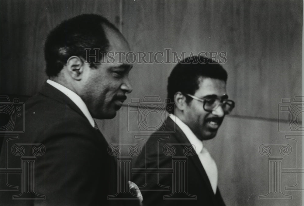 1982, Jeff Germany and William Bell at Birmingham City Council - Historic Images