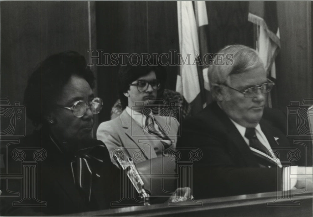 1981 Birmingham City Council members in session - Historic Images