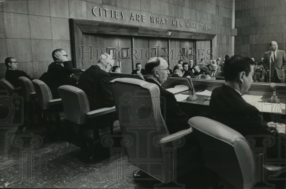 1964 Press Photo Birmingham, Alabama City Council Listens to Citizens Speak - Historic Images