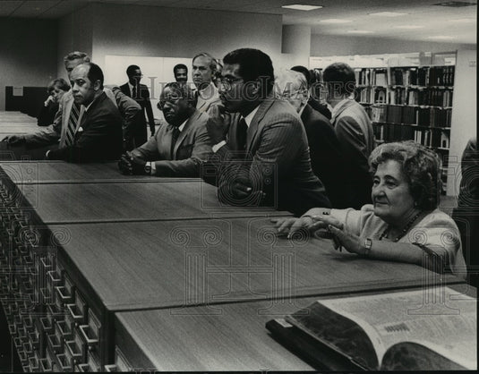 1984 Birmingham, AL City Council Members and Mayor at New Library - Historic Images