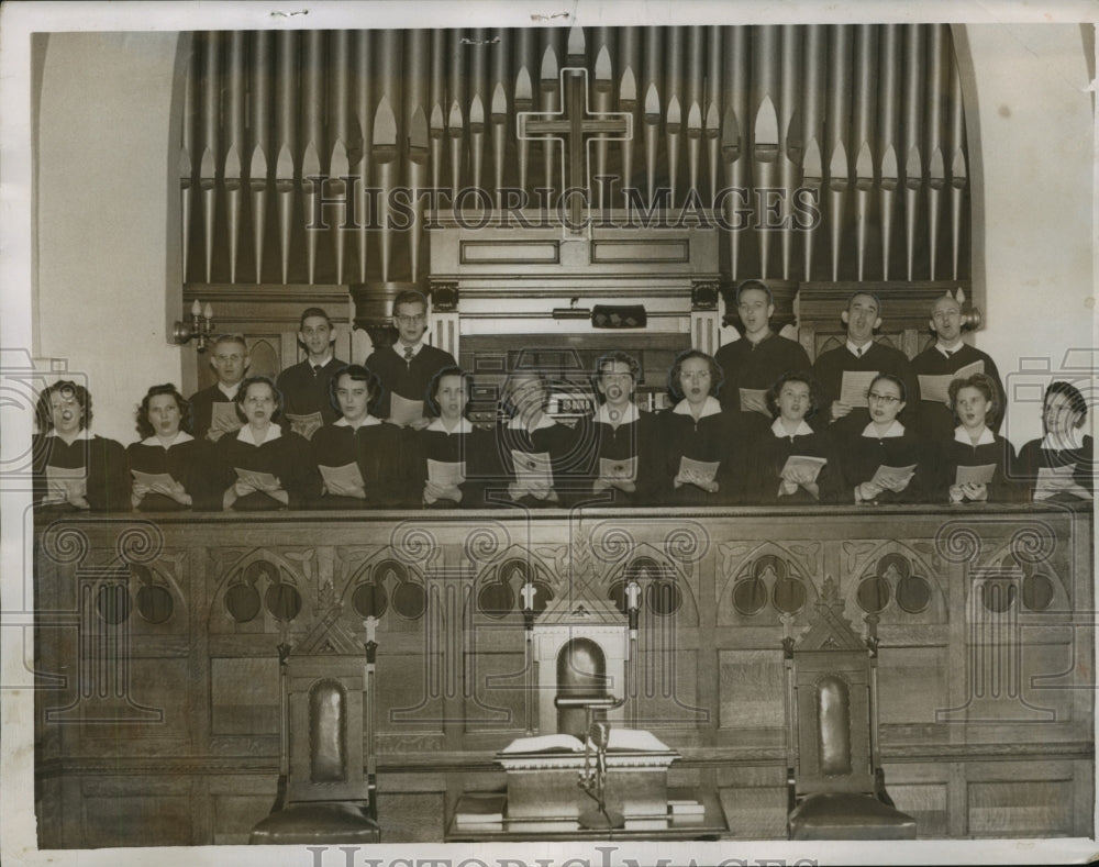 1951 Press Photo Third Presbyterian Church Choir Sings, Birmingham, Alabama-Historic Images