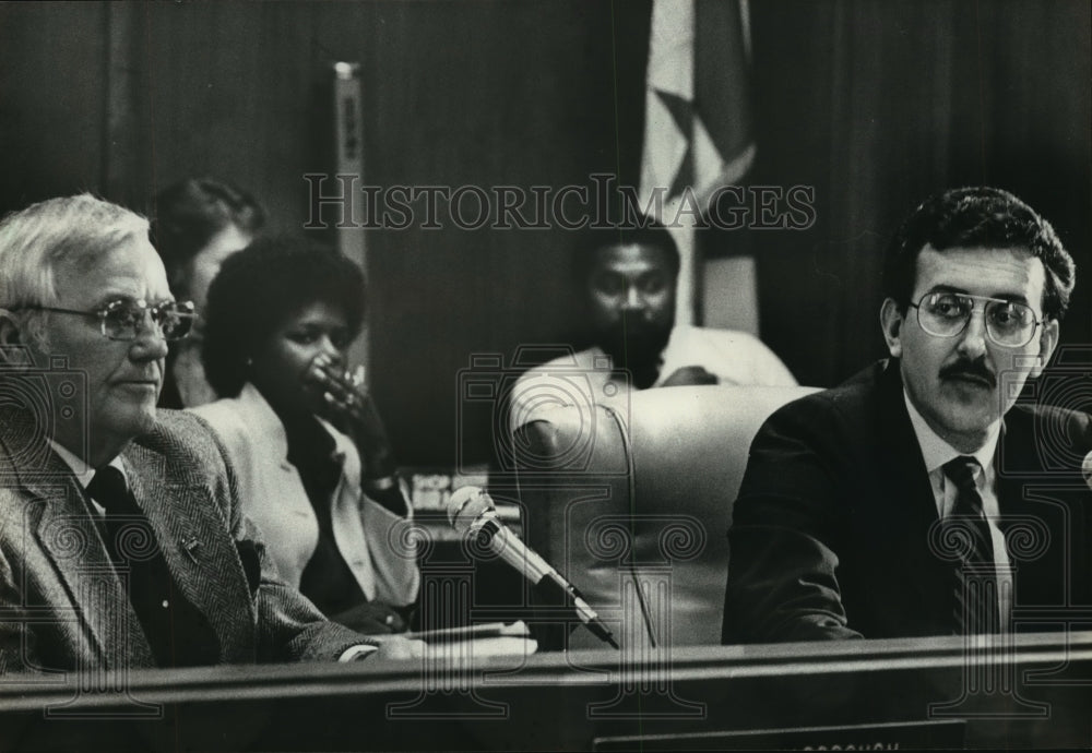 1983, New Council Administrator Vicki Rivers, Richard Finley, Others - Historic Images