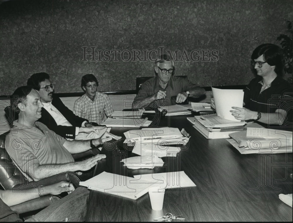 1982, Jeff Germany, David Herring, Tom Fletcher and Others at Meeting - Historic Images