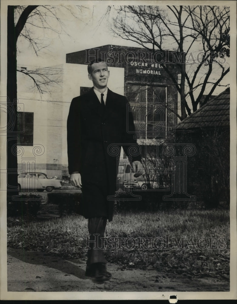 1959 Press Photo William D. Tynes IV at Oscar Wells Memorial - abna23731 - Historic Images