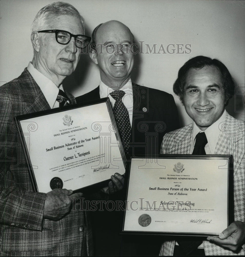 1976, Clarence L. Turnipseed, Wiley S. Messick, Sol Kimerling Awarded