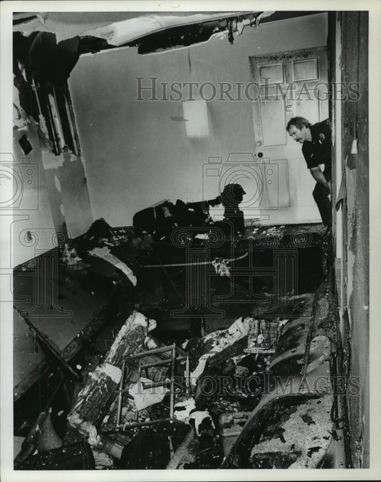1981, Apartment of Cathy Watkins in Birmingham, Alabama after Fire - Historic Images