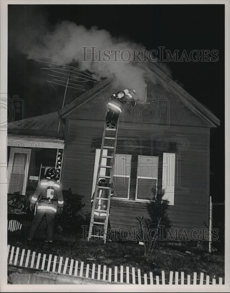 1988, Birmingham, Alabama Fire with Fire Fighters on Scene - Historic Images