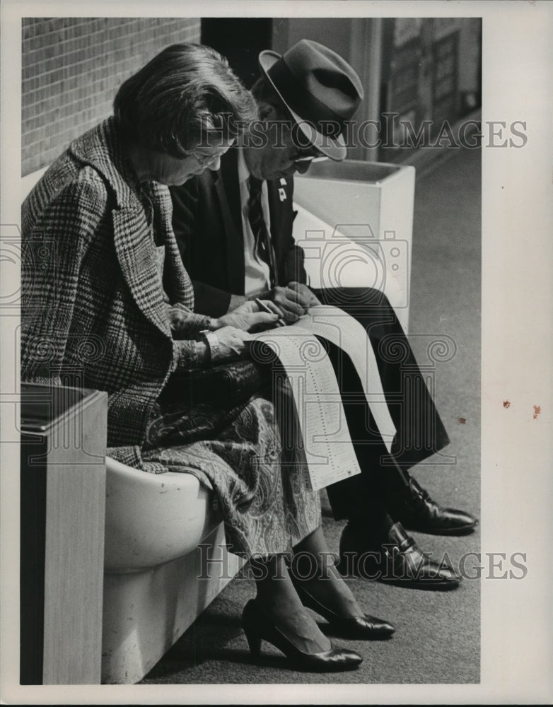 1988 Voting at Eastwood Mall, Alabama, Hubert Deal and Woman - Historic Images