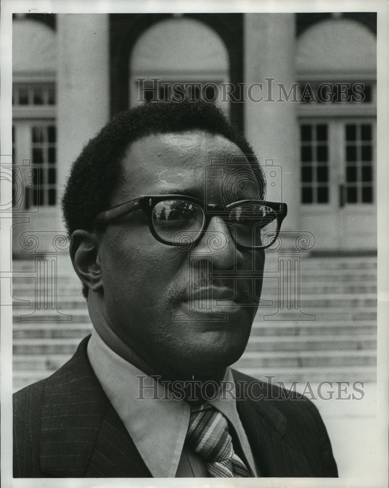 1971 Press Photo Reverend W. Clyde Williams, President Miles College, Birmingham - Historic Images