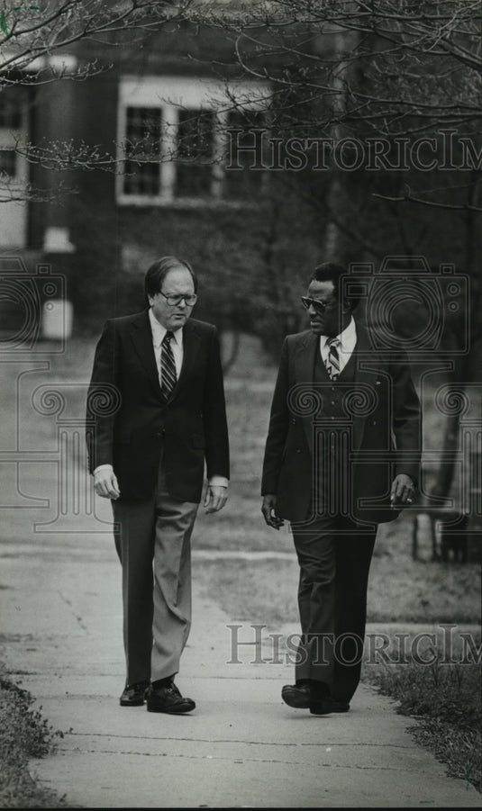 1982, Miles college receives $5,000 for scholarships, Alabama - Historic Images