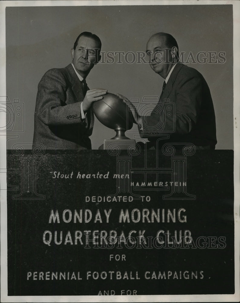 1952 George Clark and Hugh Daniel, Quarterback Club Members - Historic Images