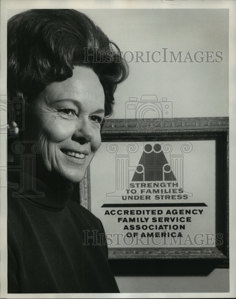 1971 Press Photo Mrs. James E. Clark, President Jefferson County Family Counsel - Historic Images