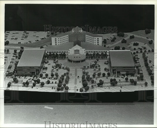 1989 Model of Medical Center East, Birmingham, Alabama - Historic Images