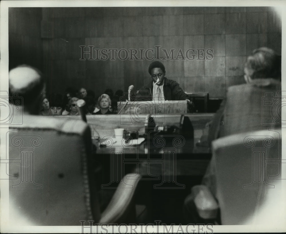 1970 Barry Jones speaks at City Council meeting, Birmingham - Historic Images