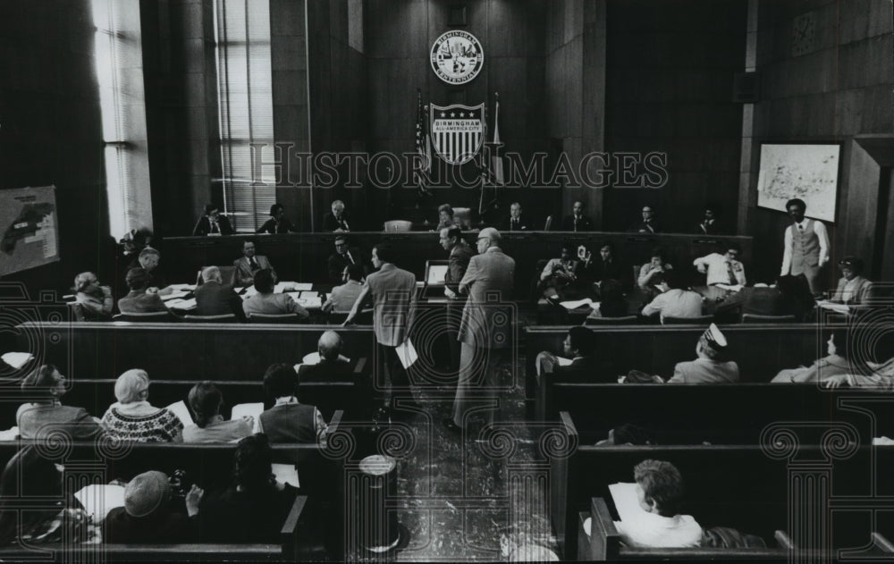 1978 Citizens speak out at city council meeting, Birmingham - Historic Images