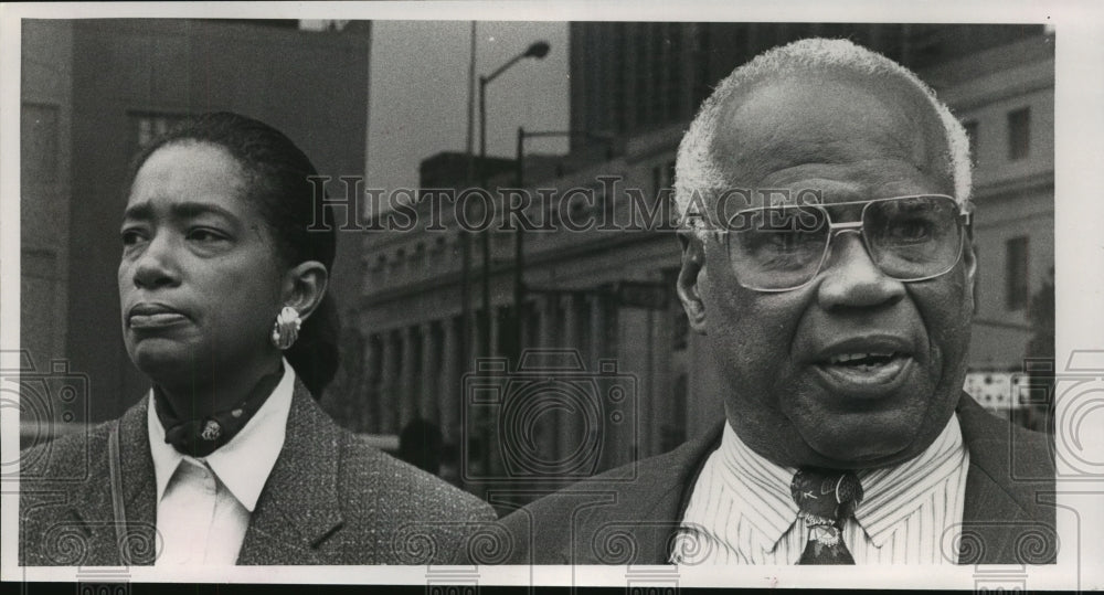 1991, Majorie Peters with her attorney J. L. Chestnut Junior - Historic Images