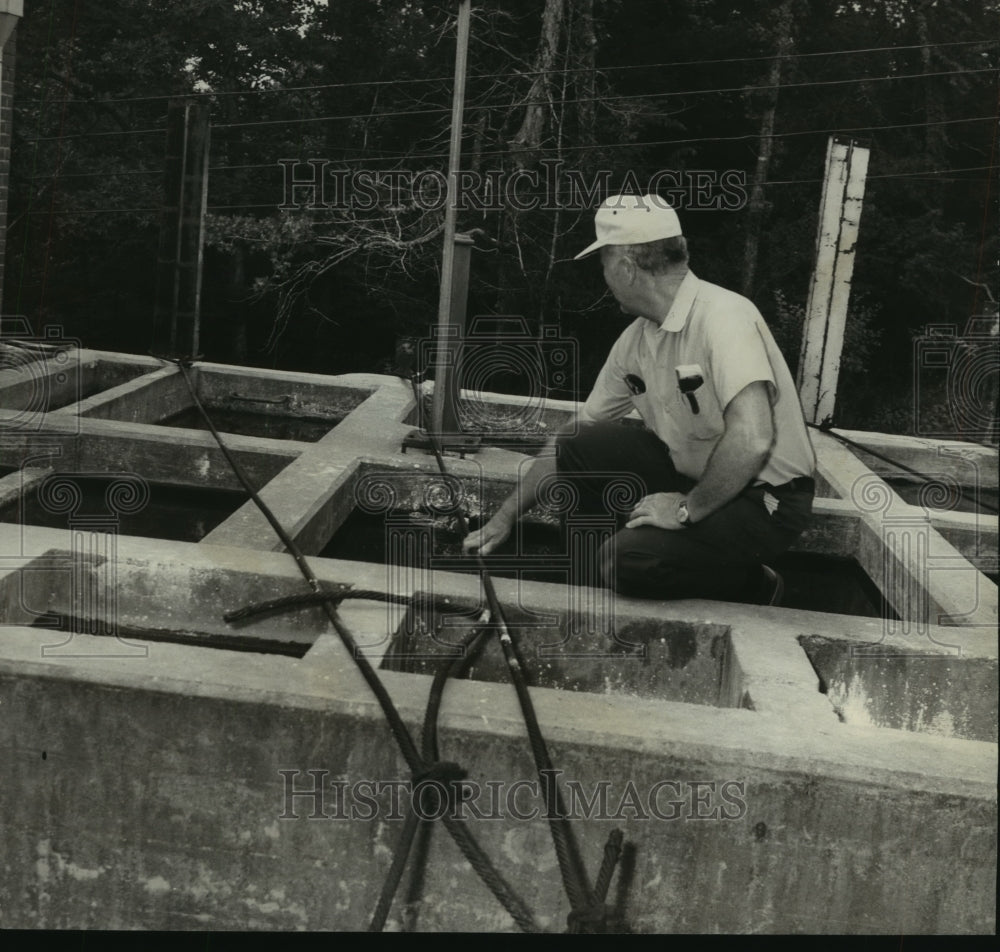 1971 Press Photo Stevens at Water Plant in Centreville, Alabama - abna24475 - Historic Images