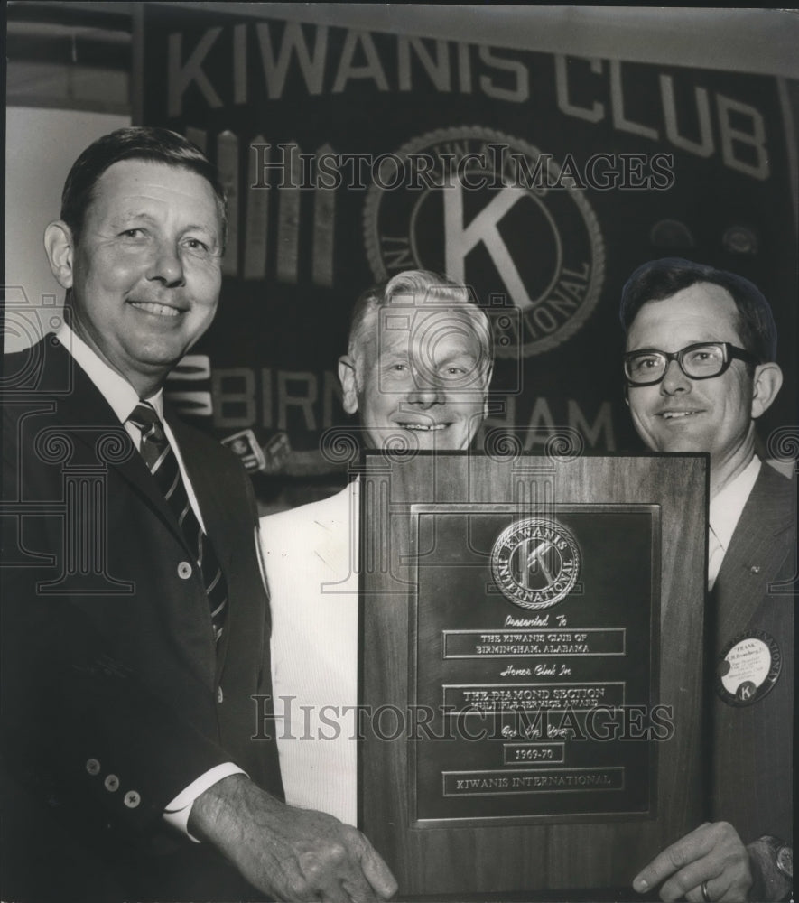 1971, Kiwanis Club Members of Birmingham, Alabama Hold Award - Historic Images