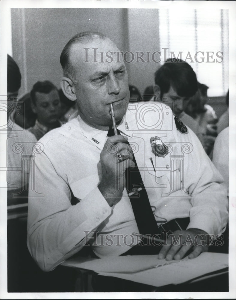 1969 Press Photo George Barron, Police Chief, Bessemer, Alabama - abna24756 - Historic Images