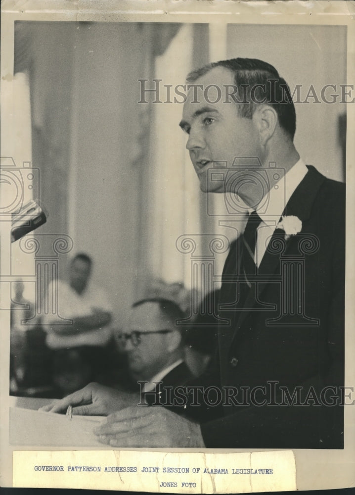 1962 Press Photo Governor Patterson at Joint Session of Alabama Legislature - Historic Images