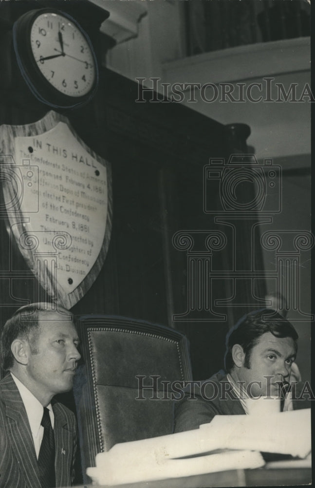 1971 Press Photo Lieutenant Governor of Alabama Jere Beasley, Crum Foshee - Historic Images