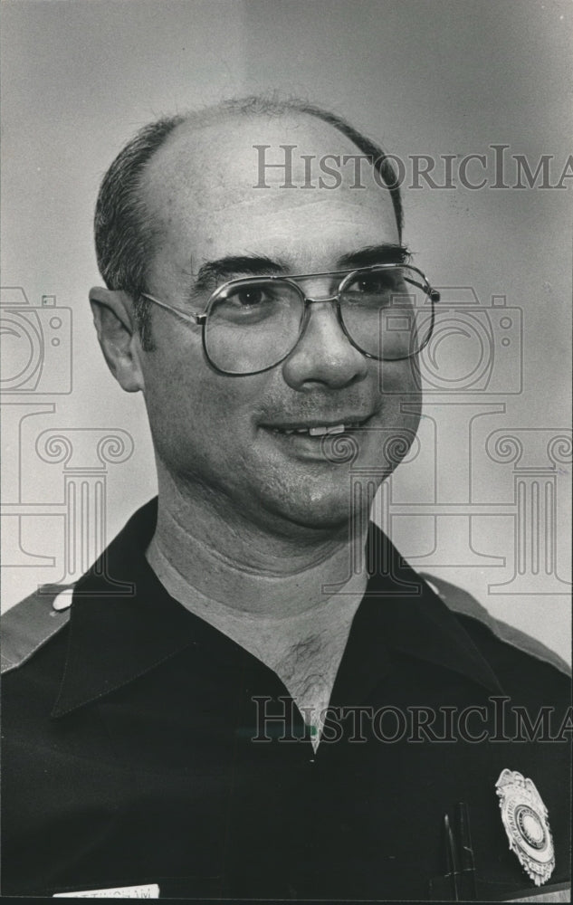 1984 Press Photo Alabama State Trooper Jerry F. Cottingham, Trooper of the Year - Historic Images