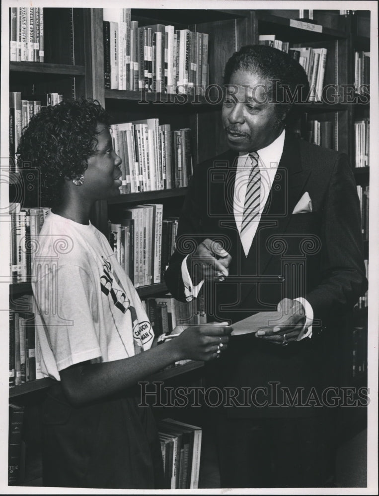 1990 Nekia Robinson & Dr. Eddie Dansby Jr. Parker High School, AL - Historic Images