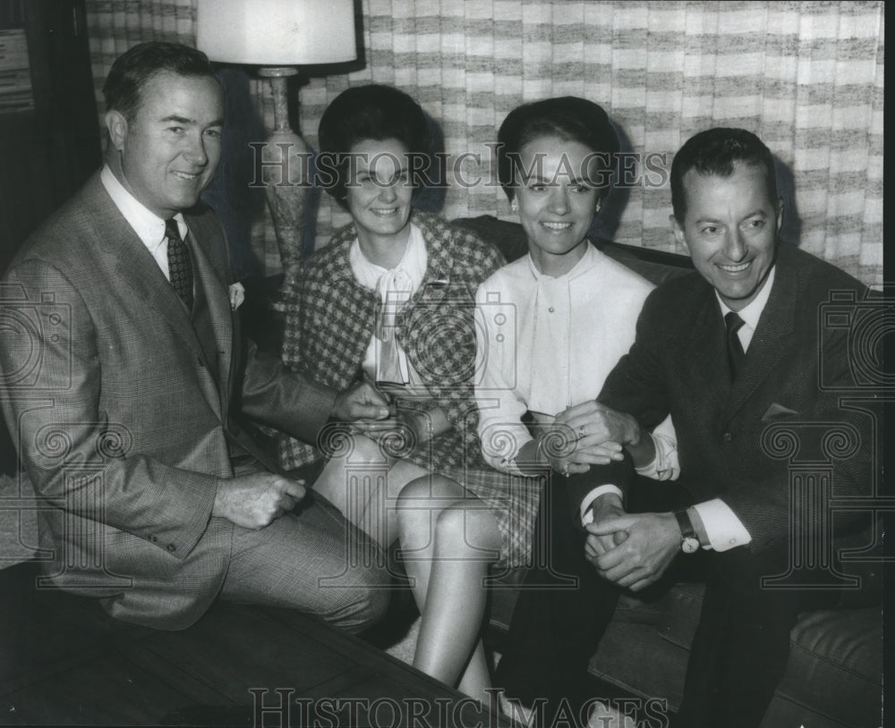1968, Mr. & Mrs. William H. Barnes host guests at Scribblers Festival - Historic Images