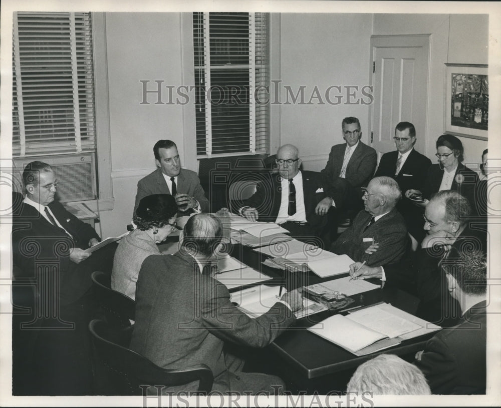 1960 Birmingham Board of Education members meet - Historic Images