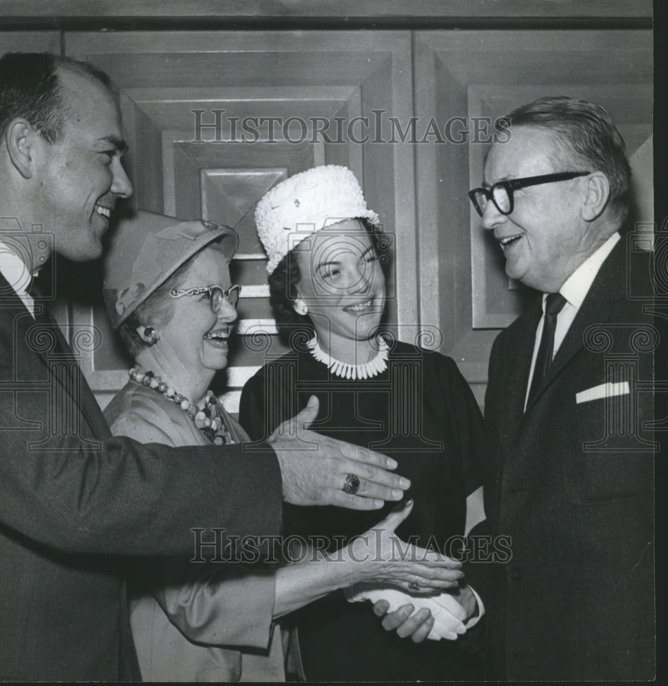 1962 Press Photo Dr. Houston Cole, Jacksonville State and new officials, Alabama-Historic Images