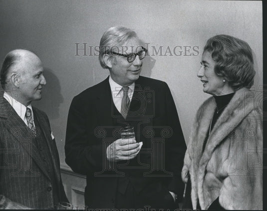 1974, Miles Copeland visits with Livingston, Dorothy Bolvig, Alabama - Historic Images