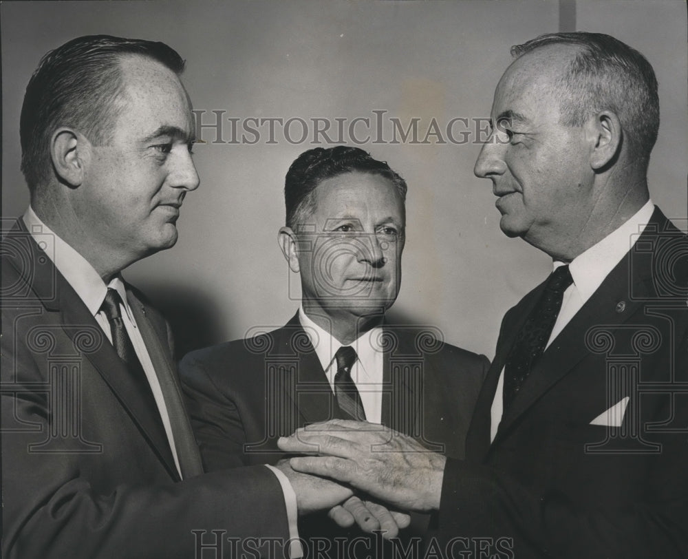 1965, American Legion officials at groundbreaking ceremonies - Historic Images