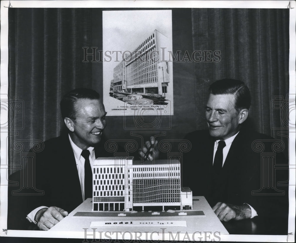 1968 Press Photo Model of new parking facility for downtown Birmingham - Historic Images