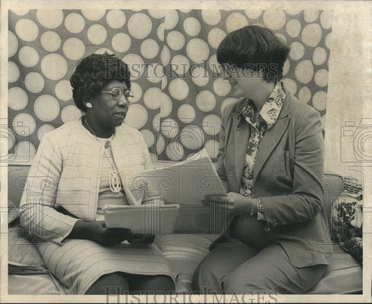 1977, Kathy Byrd, Mrs. Carr, League of Women Voters - abna25765 - Historic Images