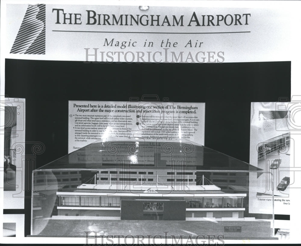 1991 Press Photo Birmingham Airport model by Triple A plastics, Alabama - Historic Images