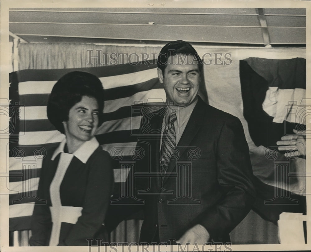 1970, Politician Jere Beasley with Woman - abna25895 - Historic Images