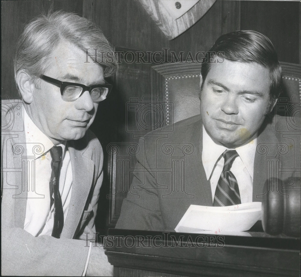 1971, Lieutenant Governor of Alabama Jere Beasley and Amos Cresswell - Historic Images