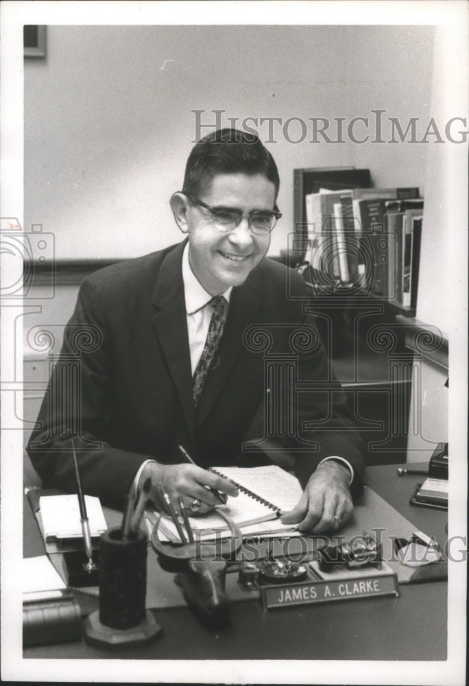 1965 Press Photo Educator James A. Clarke of Howard - abna26363 - Historic Images