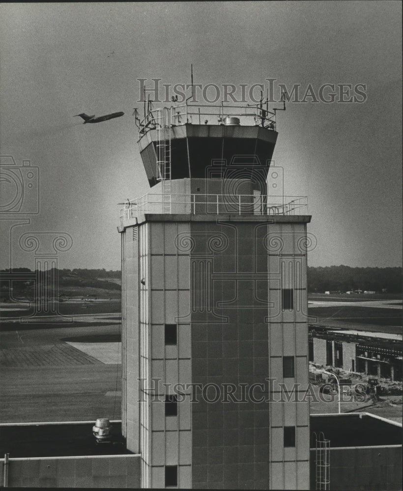 1981 Birmingham, Alabama Airports: Municipal Control Tower, Jet - Historic Images