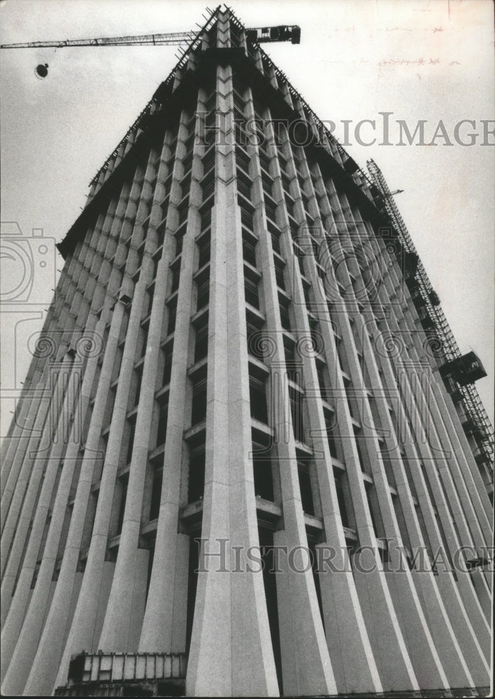 1969 Press Photo Daniel Building under construction in Birmingham, Alabama - Historic Images