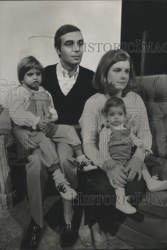 1983, Mr. and Mrs. Mike Cochran and Daughters Kellie and Elizabeth - Historic Images