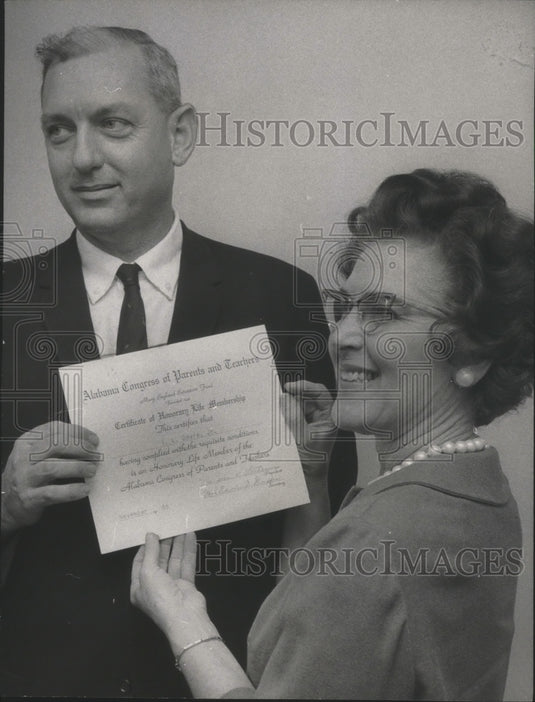1966, I.L. Davis Given Teachers Award by Miss Kate Bonino - abna26783 - Historic Images