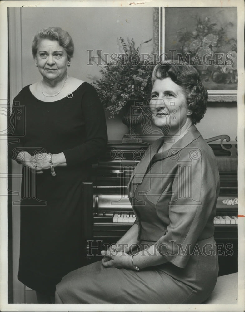 1966, Mrs. Harvey DeRamus volunteer bureau and Mrs. D. Trotter Jones - Historic Images